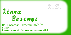 klara besenyi business card